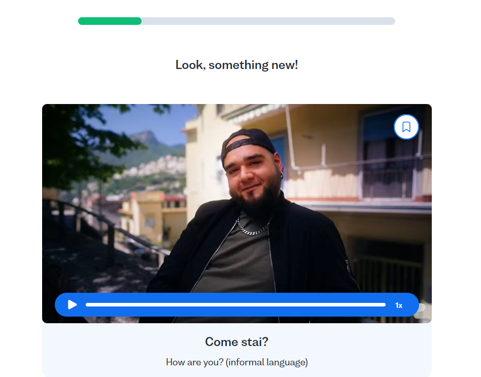 busuu italian review lesson one
