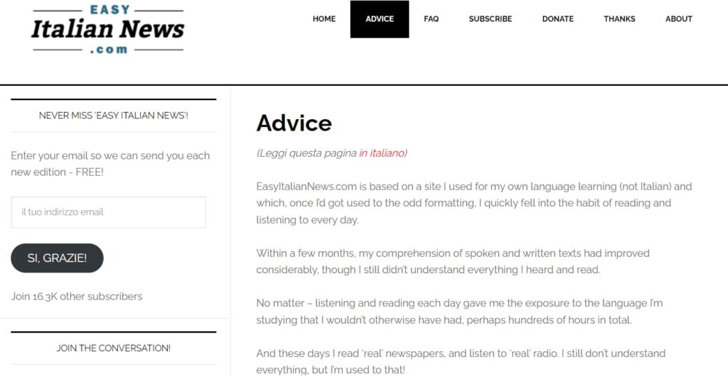 easy italian news review advice