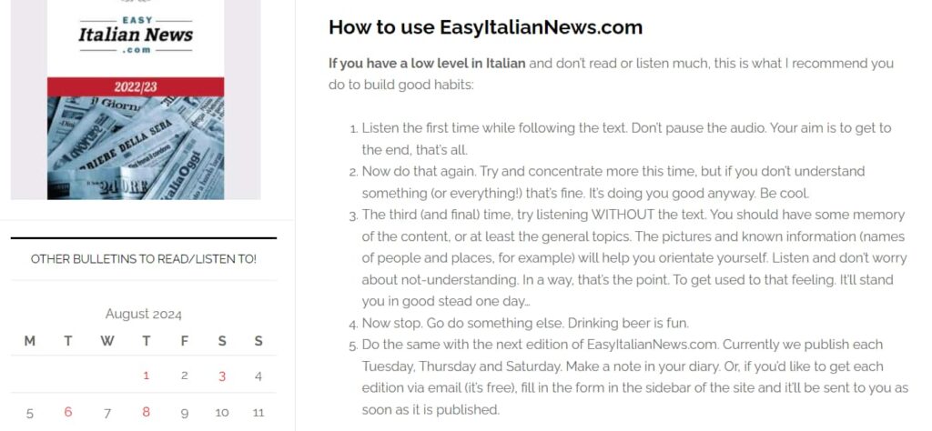easy italian news review advice two