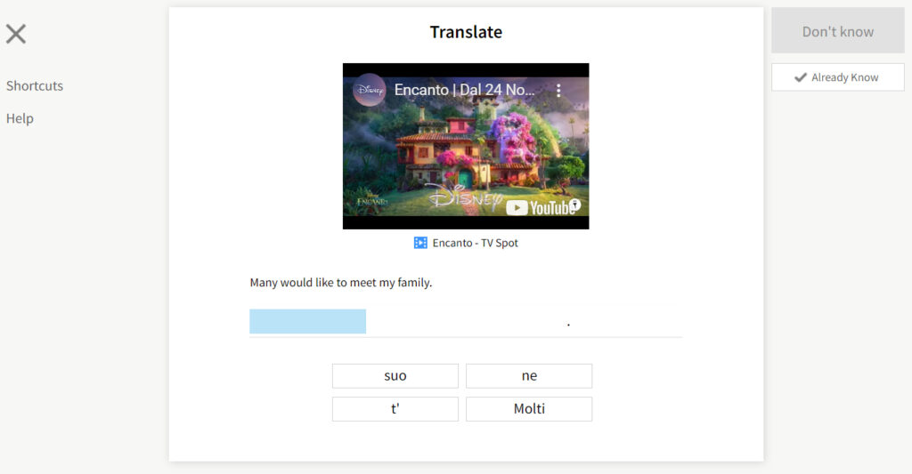 fluentu review italian quiz two