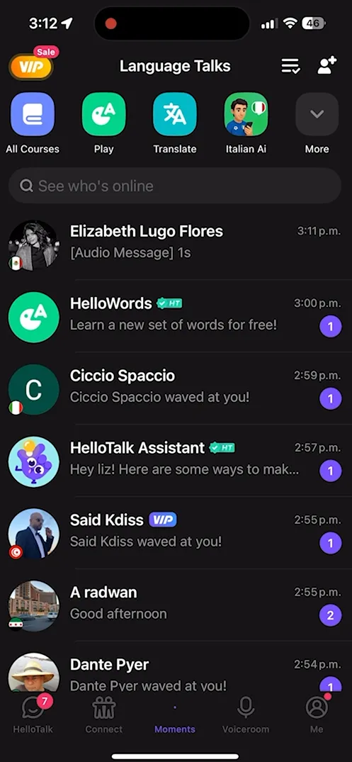 HelloTalk walkthrough screenshot 2