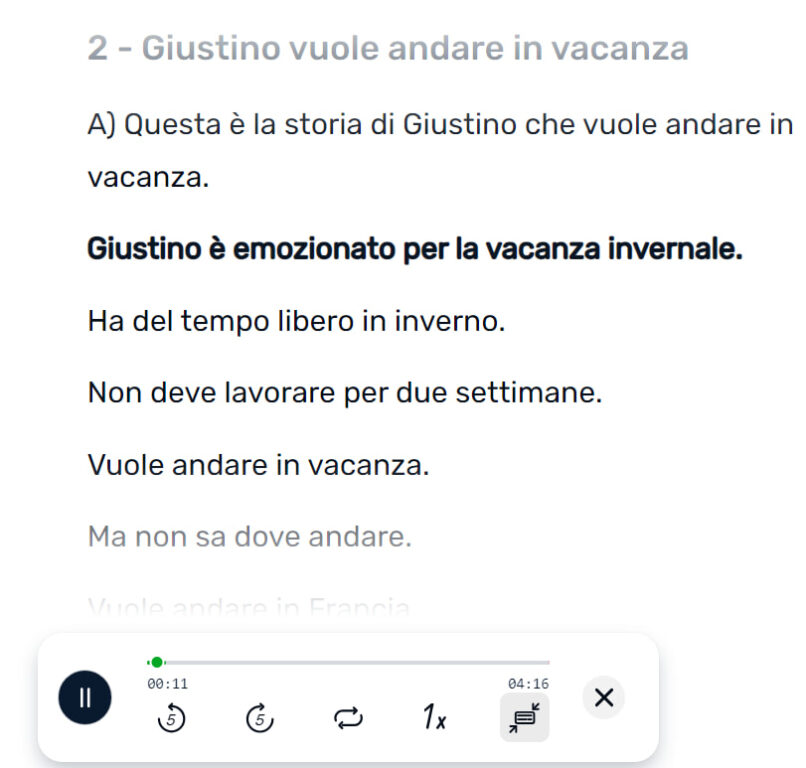 lingq italian review activity three