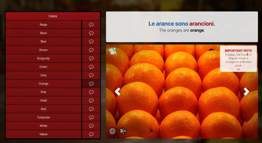 ouino review italian vocabulary