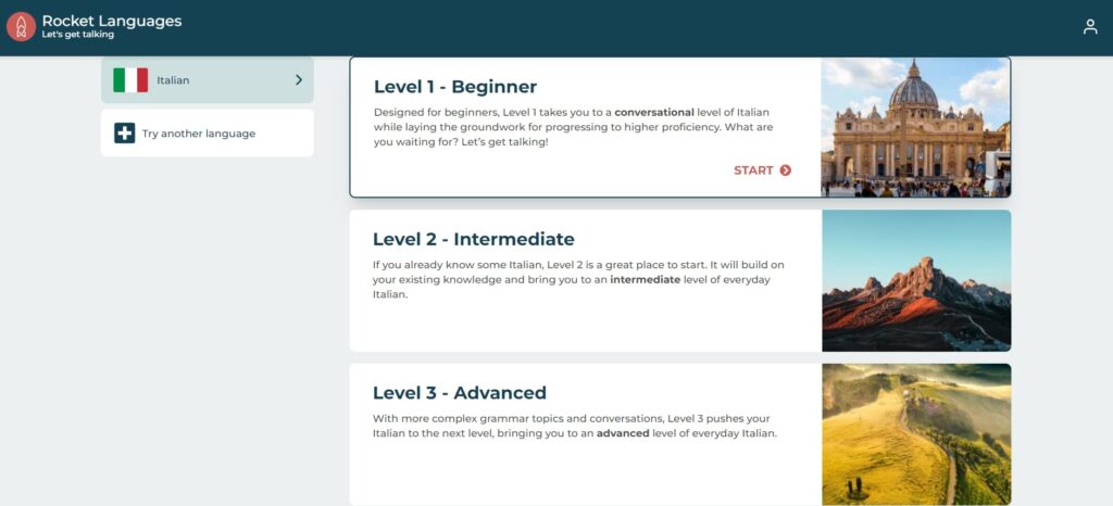 rocket languages italian review levels