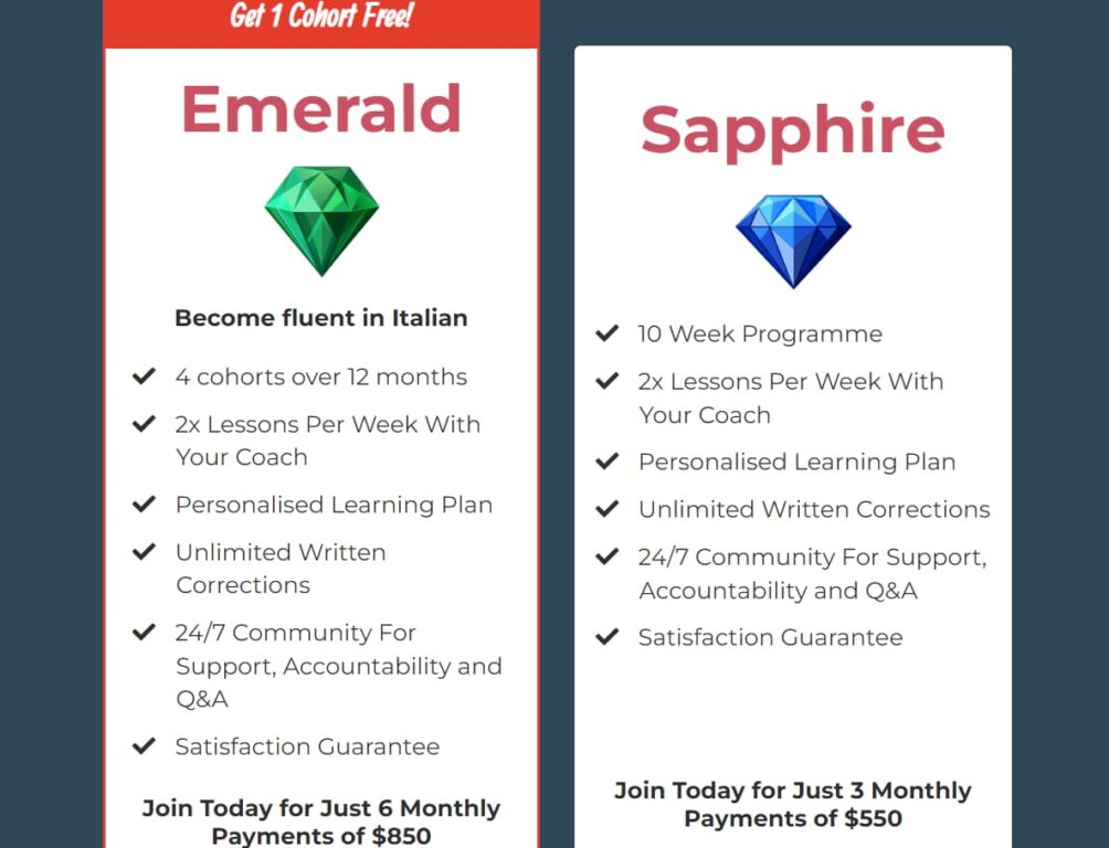 story learning italian review extra