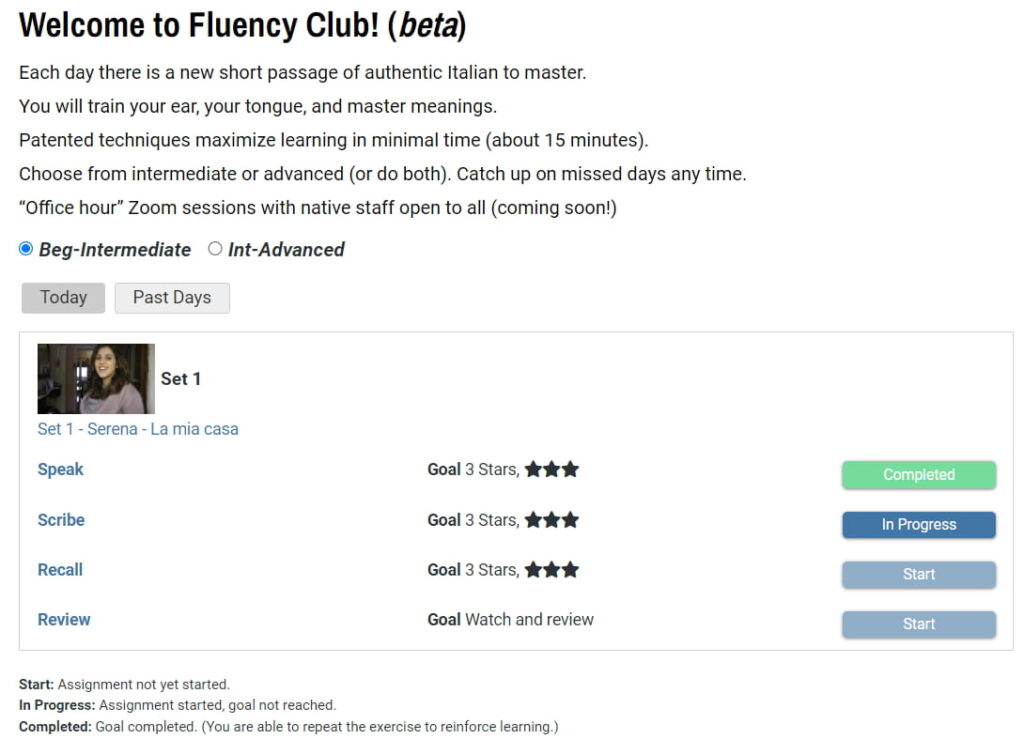 yabla review italian fluency club