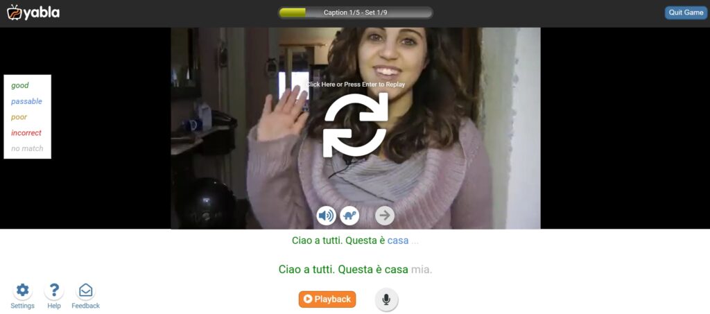 yabla review italian speaking two